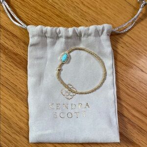 Kendra Scott Gold Bracelet with Turquoise Stone